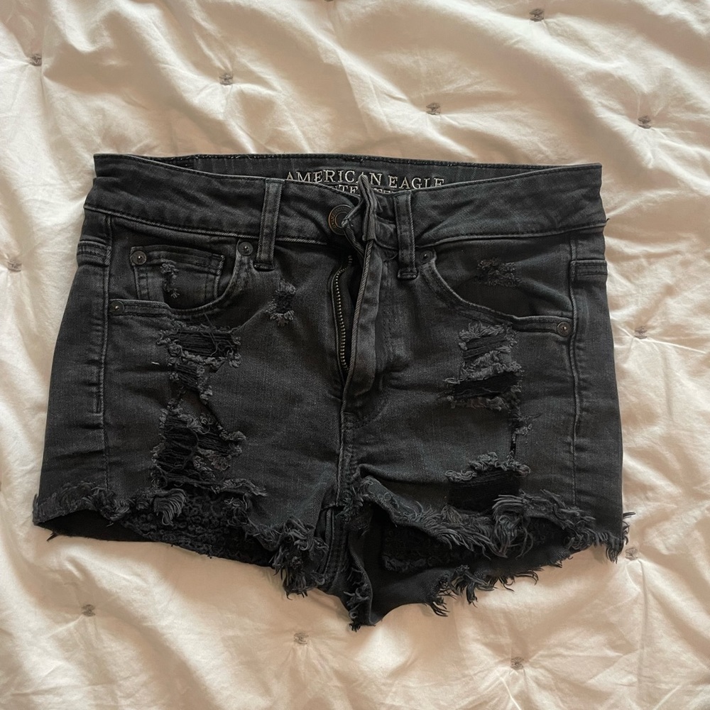 AE Black Jean Shorts Super Stretch US size 2